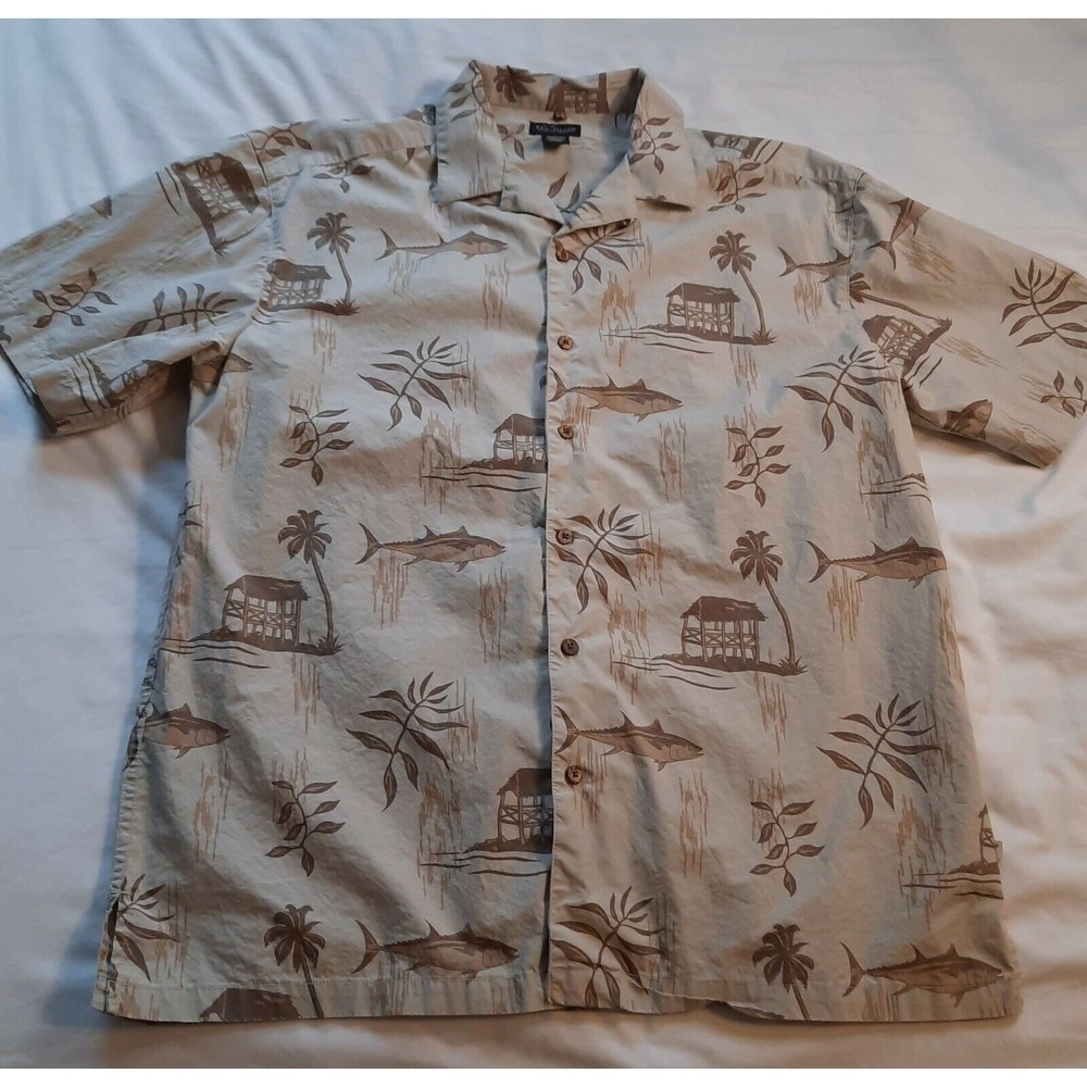 Red Macaw Trading Company Men's Hawaiian Shirt  sz L - Picture 3 of 7